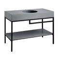 Anzzi Siena 48 in. Console Sink in Matte Black with Matte Grey Counter Top CS-FGC002-MB